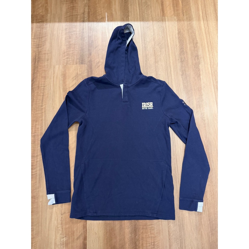 Under Armour Hoodie Mens Small Navy Notre Dame Irish Waffle Knit UM7311